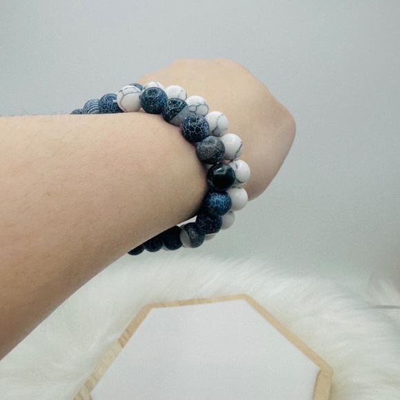 Duo Marble Ceramic Beaded Bracelet - Small wrists - Picture 6 of 6